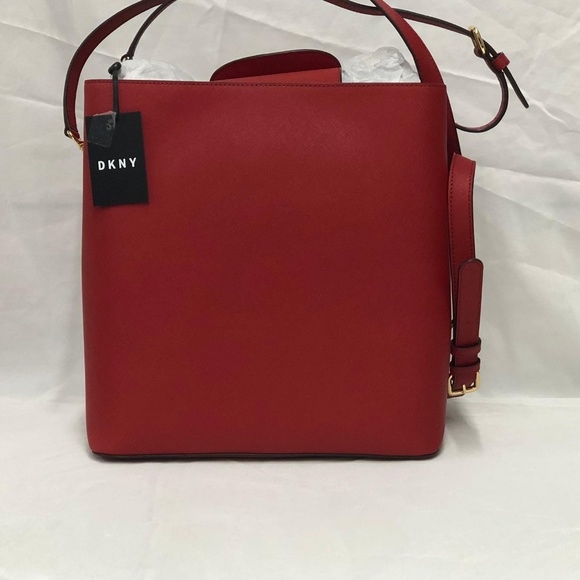 NEW! DKNY Samara Small Bucket Crossbody Bag Safari - Picture 4 of 5